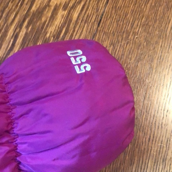 North Face Reversible Purple Plaid Puffer Ski Coat Winter Jacket - Picture 6 of 7